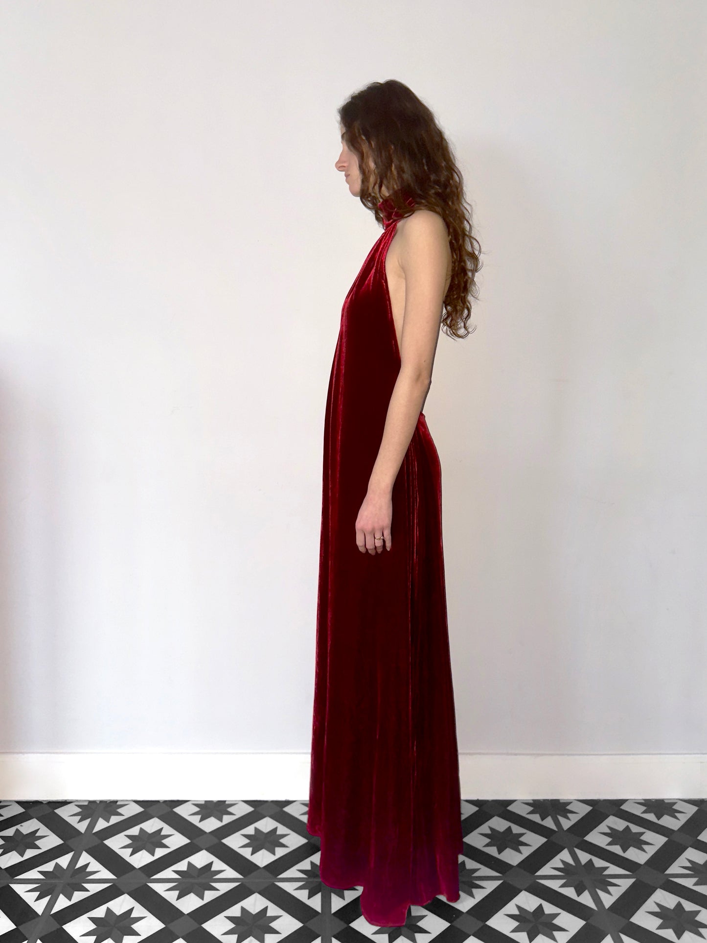 Velvet twist dress