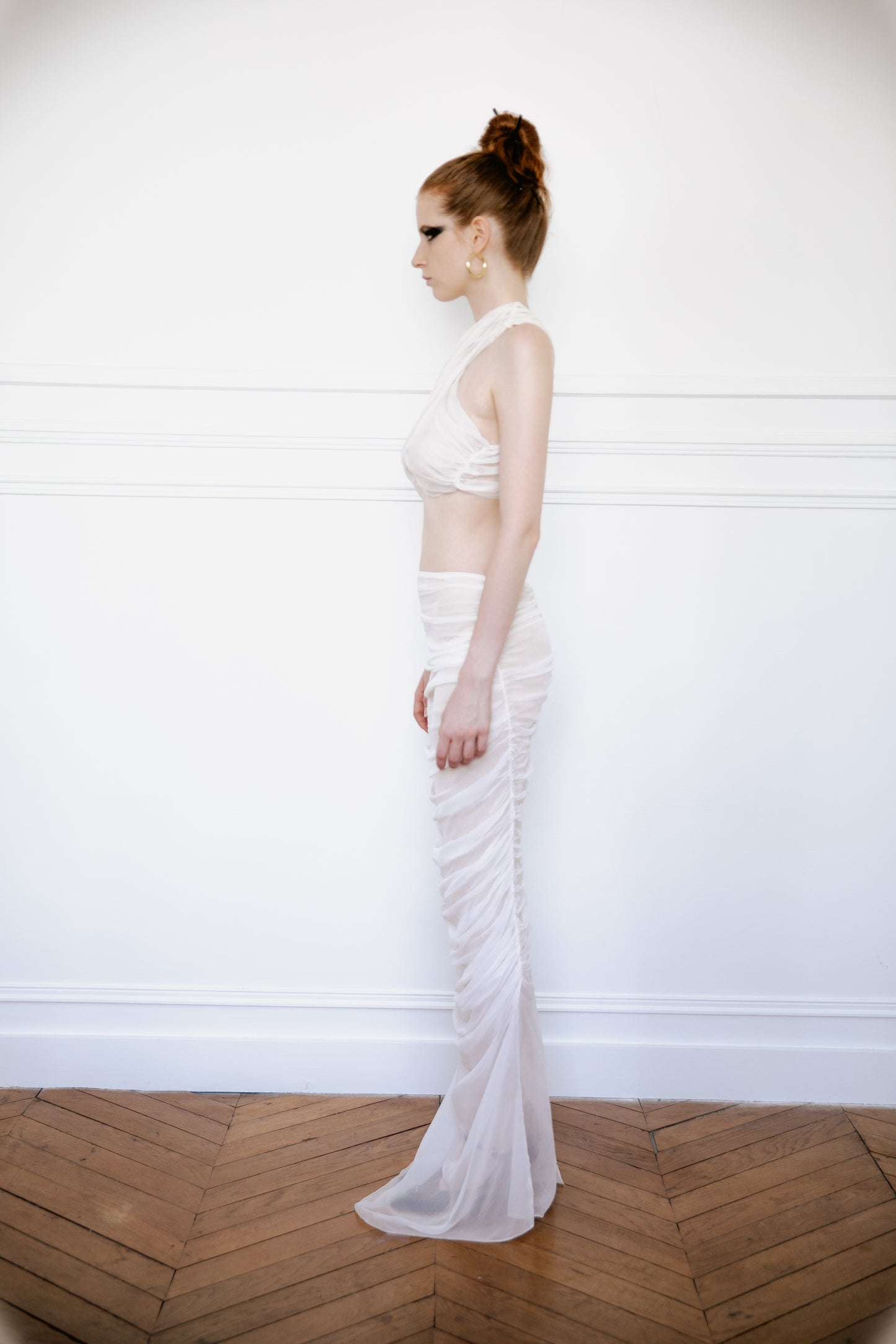 Anselin Louis Muslin skirt in white