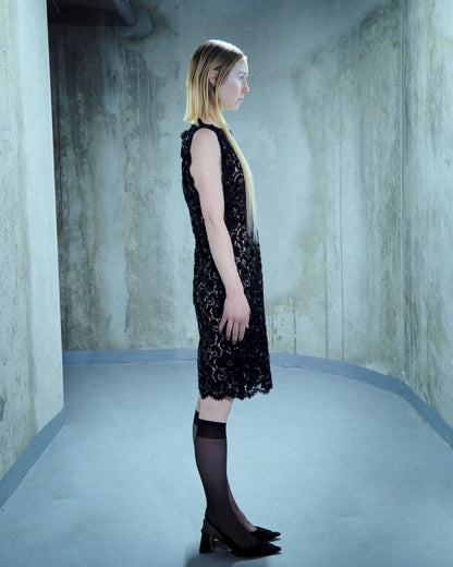 Sequin-embroidered short dress